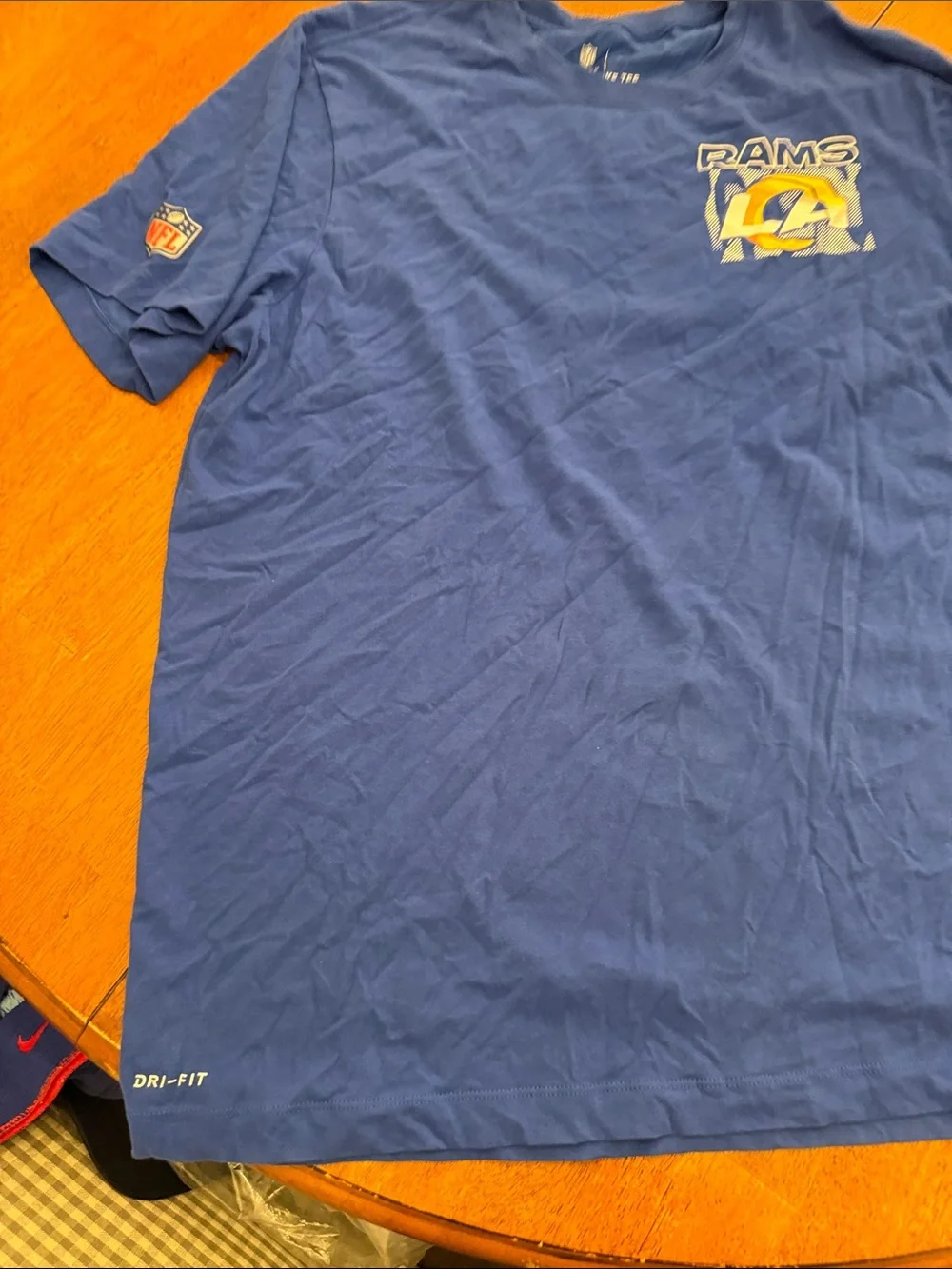 Nike Men’s Los Angeles Rams Blue Short Sleeve Tee xl